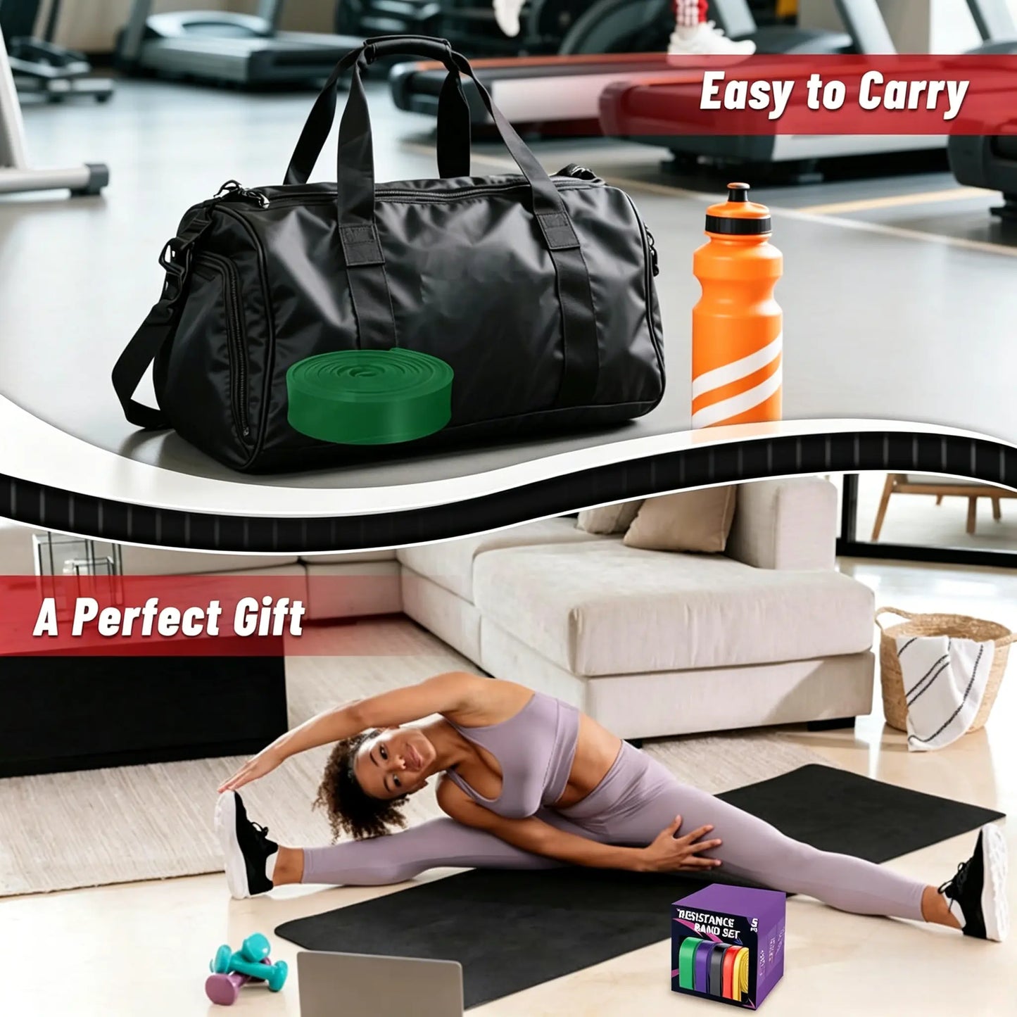 Assistance Bands for Pull-Ups, 5 Resistance Levels for Comprehensive Fitness Training, Ideal for Home and Gym Workouts, Physical Therapy, and Full Body Exercises