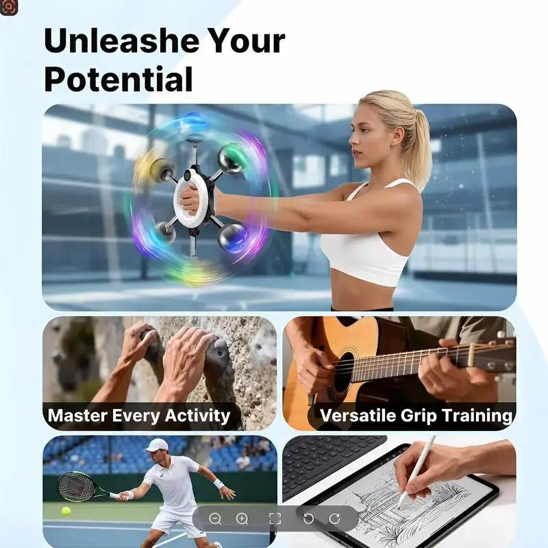 360° Rotating Grip Strengthener and Forearm Trainer for Enhanced Upper Body Strength, Portable Fitness Equipment for Home and Gym Use