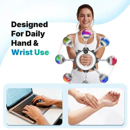 360° Rotating Grip Strengthener and Forearm Trainer for Enhanced Upper Body Strength, Portable Fitness Equipment for Home and Gym Use
