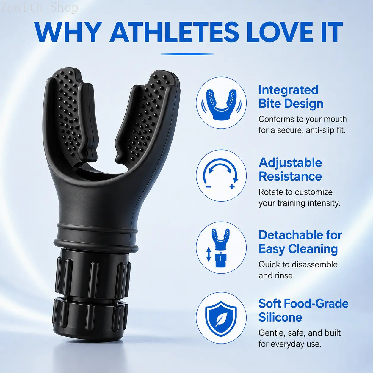 Portable Breathing Trainer with Adjustable Resistance - Lightweight and Easy-to-Clean Exercise Equipment for Agility Training and Home Workouts, Enhancing Strength and Endurance by Summerwins
