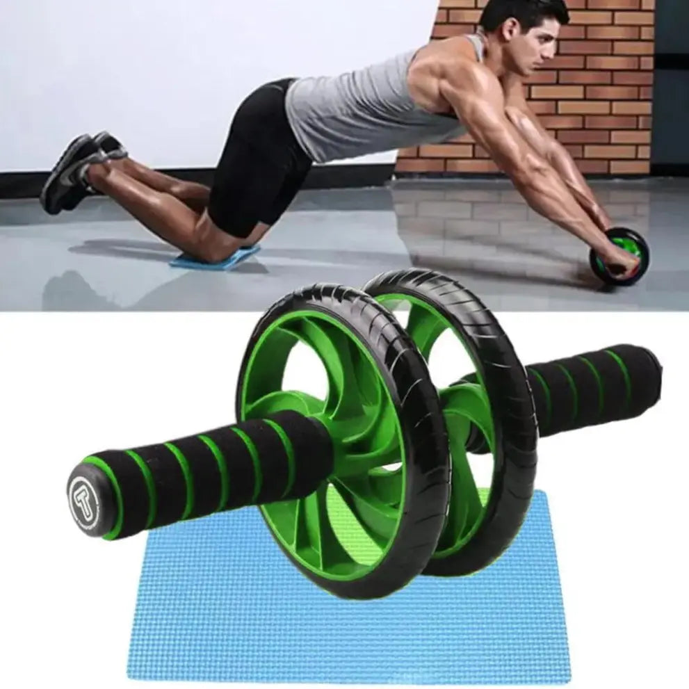 Premium Fitness Tool Set - Ab Roller Wheel and Push-Up Bar with Cushioned Foam Grip, Non-Slip Design, Core Strength Trainer - Perfect for Adult Fitness Training