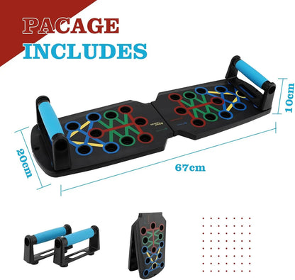 Multi-Functional Push-Up Board with Resistance Bands - Versatile Home Gym Equipment for Strength Training and Muscle Building