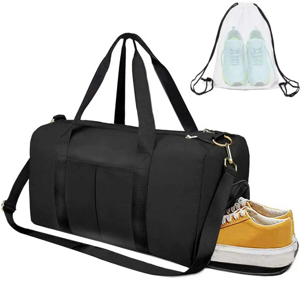 Professional Waterproof Gym Duffle Bag with Shoe Compartment - Dry and Wet Separation Sports Travel Bag for Men and Women, Ideal for Weekend Getaways and Workout Sessions