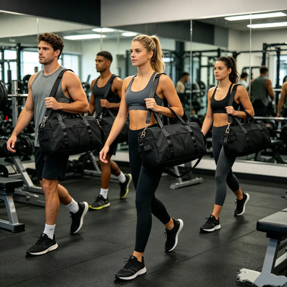 Professional Waterproof Gym Duffle Bag with Shoe Compartment - Dry and Wet Separation Sports Travel Bag for Men and Women, Ideal for Weekend Getaways and Workout Sessions