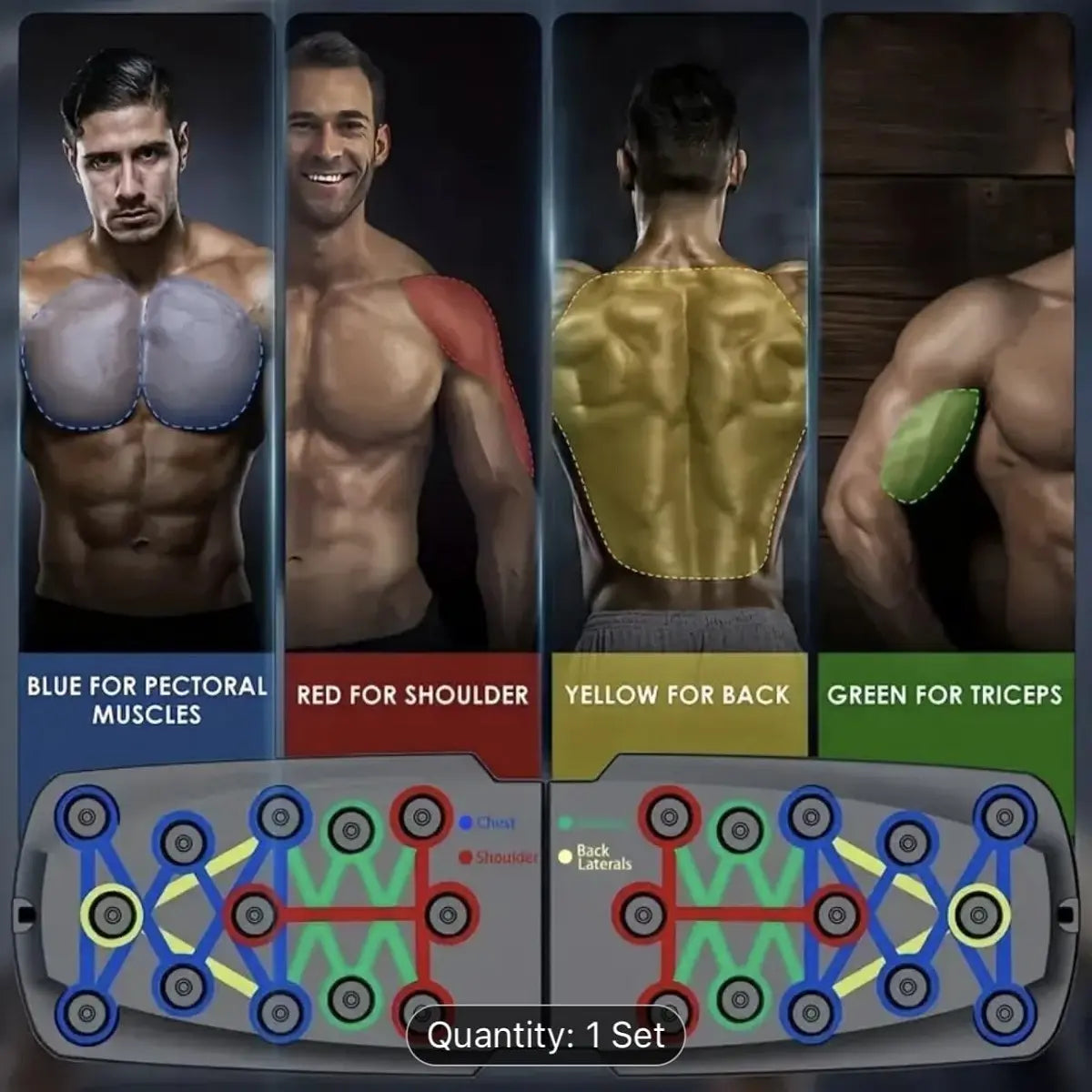 Multi-Functional Push-Up Board with Resistance Bands - Versatile Home Gym Equipment for Strength Training and Muscle Building