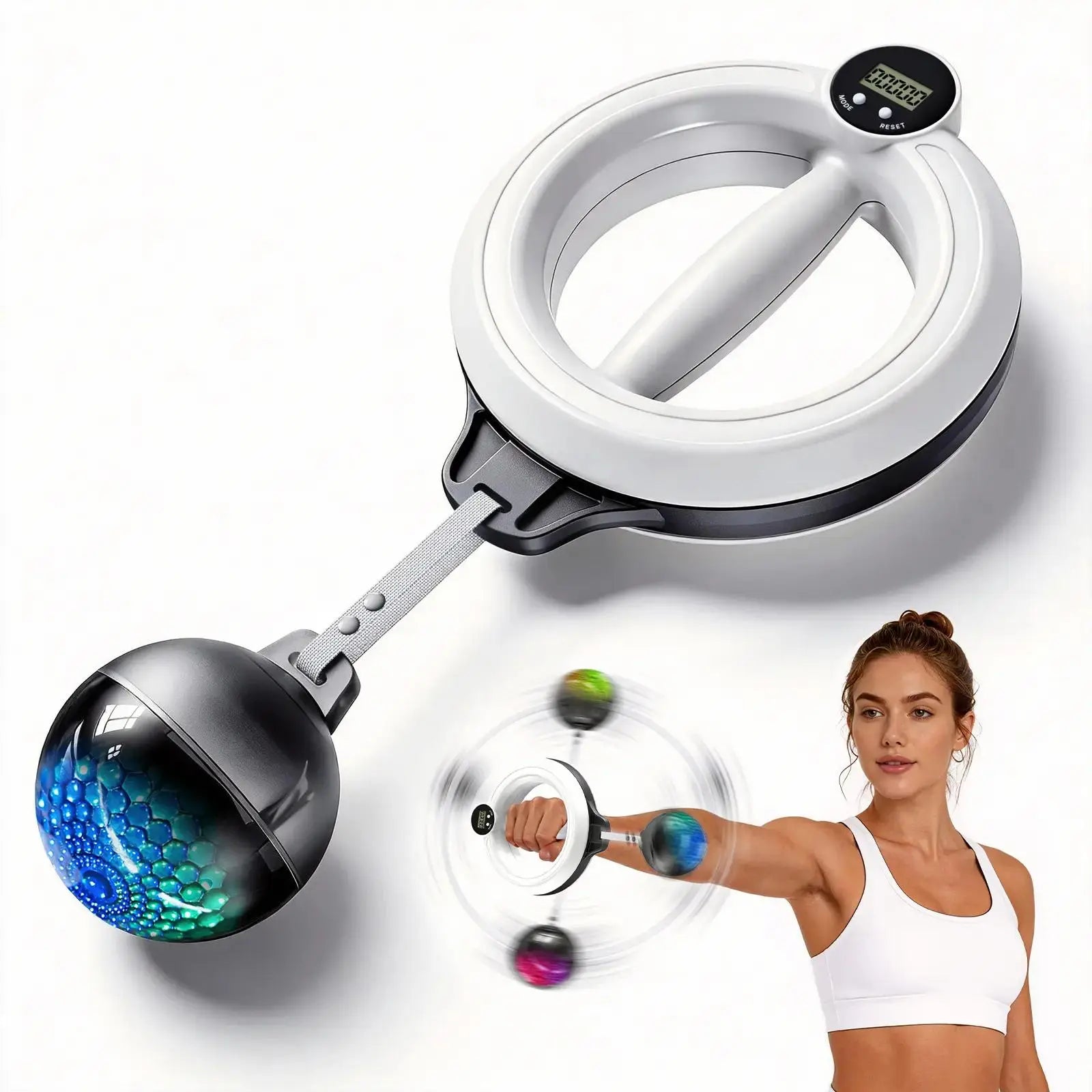 360° Rotating Grip Strengthener and Forearm Trainer for Enhanced Upper Body Strength, Portable Fitness Equipment for Home and Gym Use