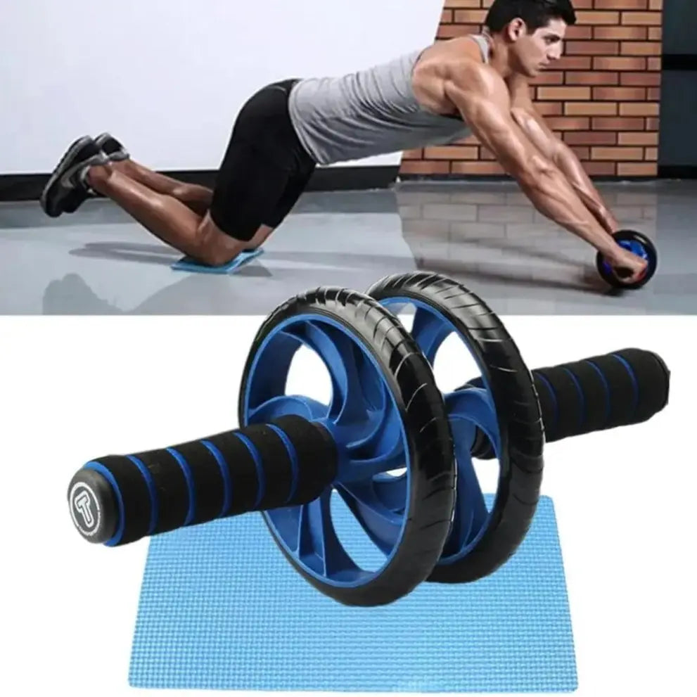 Premium Fitness Tool Set - Ab Roller Wheel and Push-Up Bar with Cushioned Foam Grip, Non-Slip Design, Core Strength Trainer - Perfect for Adult Fitness Training