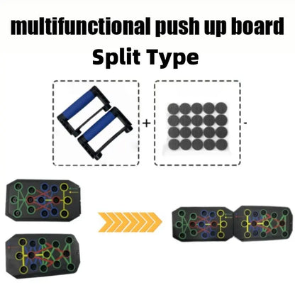 Multi-Functional Push-Up Board with Resistance Bands - Versatile Home Gym Equipment for Strength Training and Muscle Building