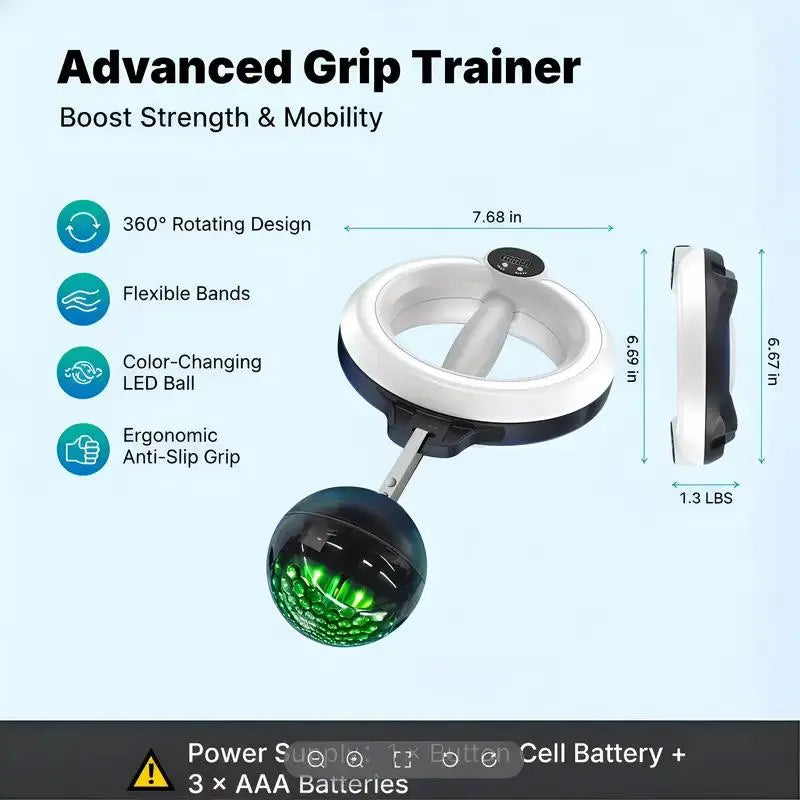 360° Rotating Grip Strengthener and Forearm Trainer for Enhanced Upper Body Strength, Portable Fitness Equipment for Home and Gym Use