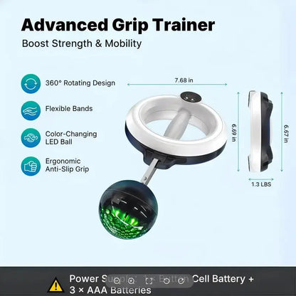360° Rotating Grip Strengthener and Forearm Trainer for Enhanced Upper Body Strength, Portable Fitness Equipment for Home and Gym Use