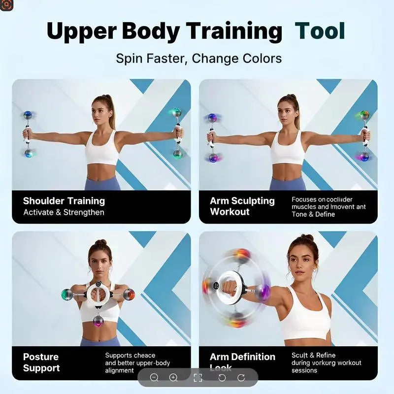 360° Rotating Grip Strengthener and Forearm Trainer for Enhanced Upper Body Strength, Portable Fitness Equipment for Home and Gym Use