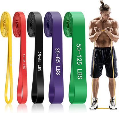 Assistance Bands for Pull-Ups, 5 Resistance Levels for Comprehensive Fitness Training, Ideal for Home and Gym Workouts, Physical Therapy, and Full Body Exercises
